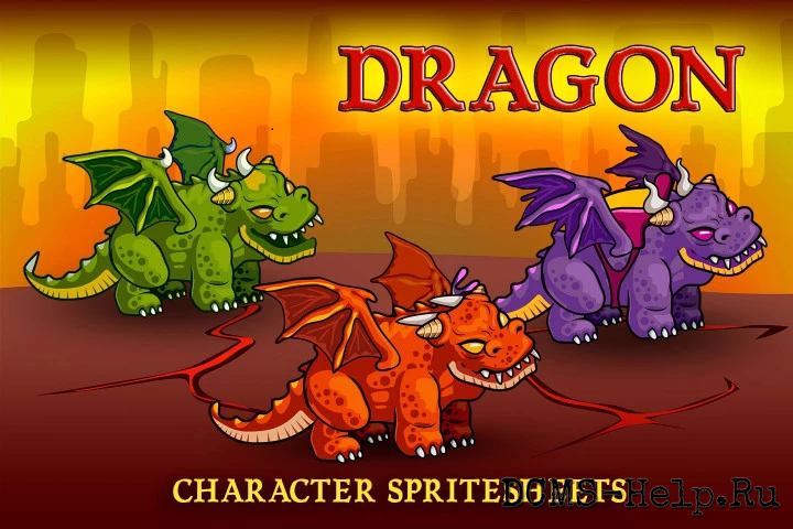 Здесь вы найдёте коллекцию 2D спрайтов персонажей фэнтези-драконов. Эта высококачественная игровая графика отлично подойдёт для игр жанра RPG, Tower Defense и т.д. В архиве вы найдёте AI-формат, который легко редактировать и вносить необходимые изменения. Также доступен EPS-формат для комфортной работы во многих программах. Мы также сделали отдельные спрайты драконов, анимированные в PNG, и готовую скелетную анимацию для программы Spriter. Всё это для вашего удобства.

В комплект входит:
2 AI;
45 EPS;
126 PNG;
3 SCML;
PNG Backgrounds, size: 1440×960.

Анимации:
Idle;
Run;
Jump;
Fly;
Attack;
Hurt.