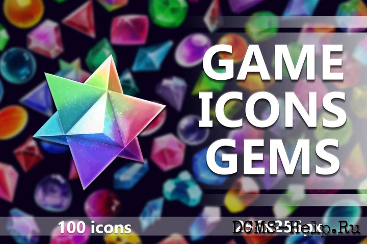Это набор иконок «Самоцветы для RPG». 
Это коллекция изображений магических или драгоценных камней. 
Они пригодятся в ролевых играх. 
Например, такие камни можно вставлять в доспехи или оружие, чтобы увеличить их характеристики. 
В наборе 100 иконок размером 256×256. В архиве вы найдёте следующие форматы: PNG.